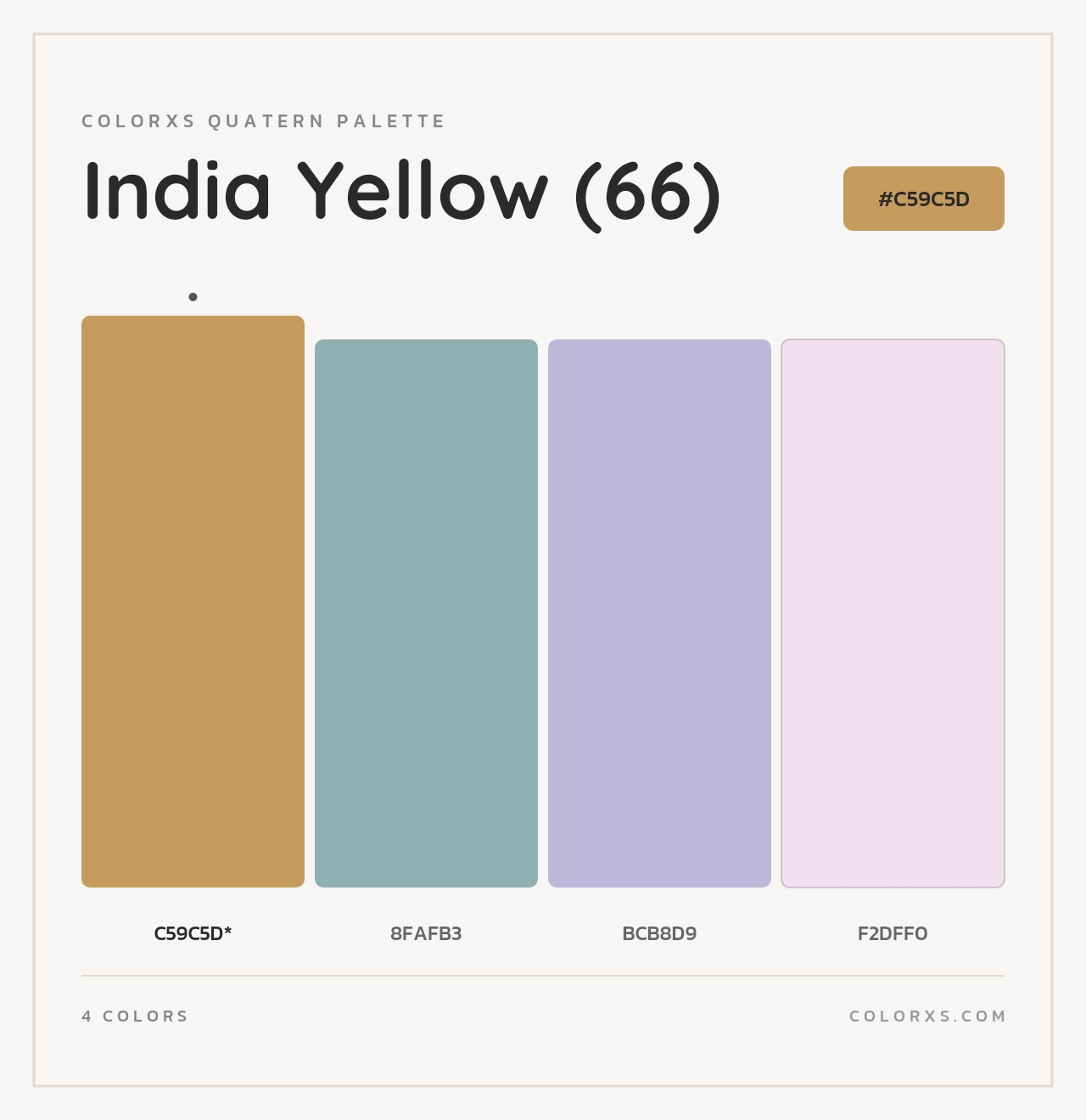 India Yellow (66) - Colorxs Quad Palette