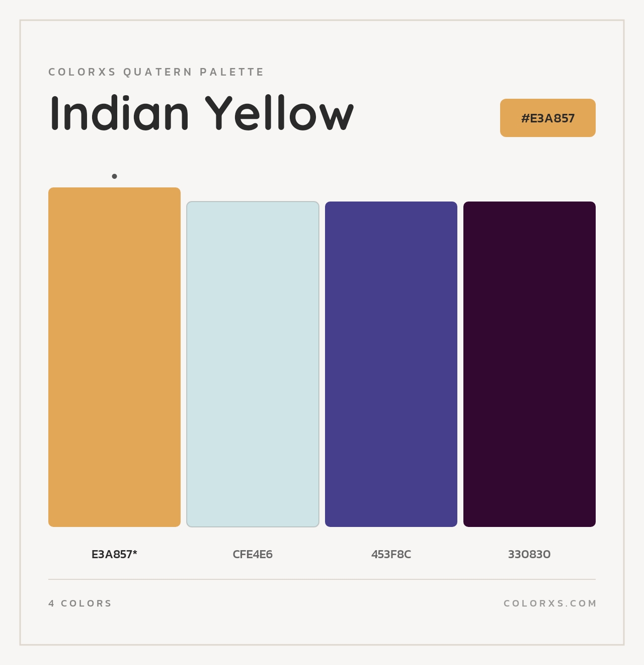Indian Yellow - Colorxs Quad Palette