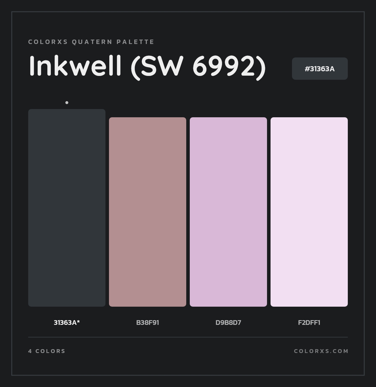 Inkwell (SW 6992) - Colorxs Quad Palette
