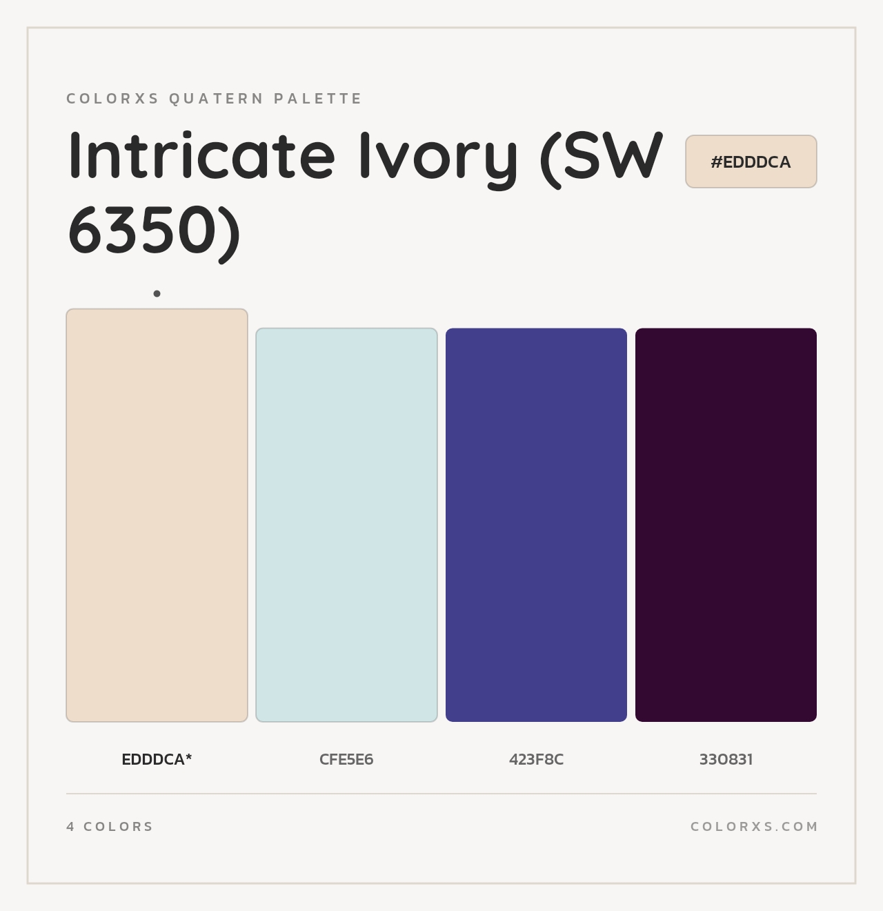 Intricate Ivory (SW 6350) - Colorxs Quad Palette