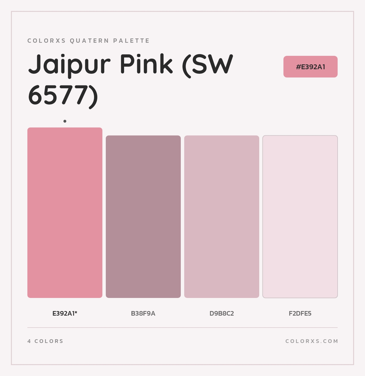 Jaipur Pink (SW 6577) - Colorxs Quad Palette