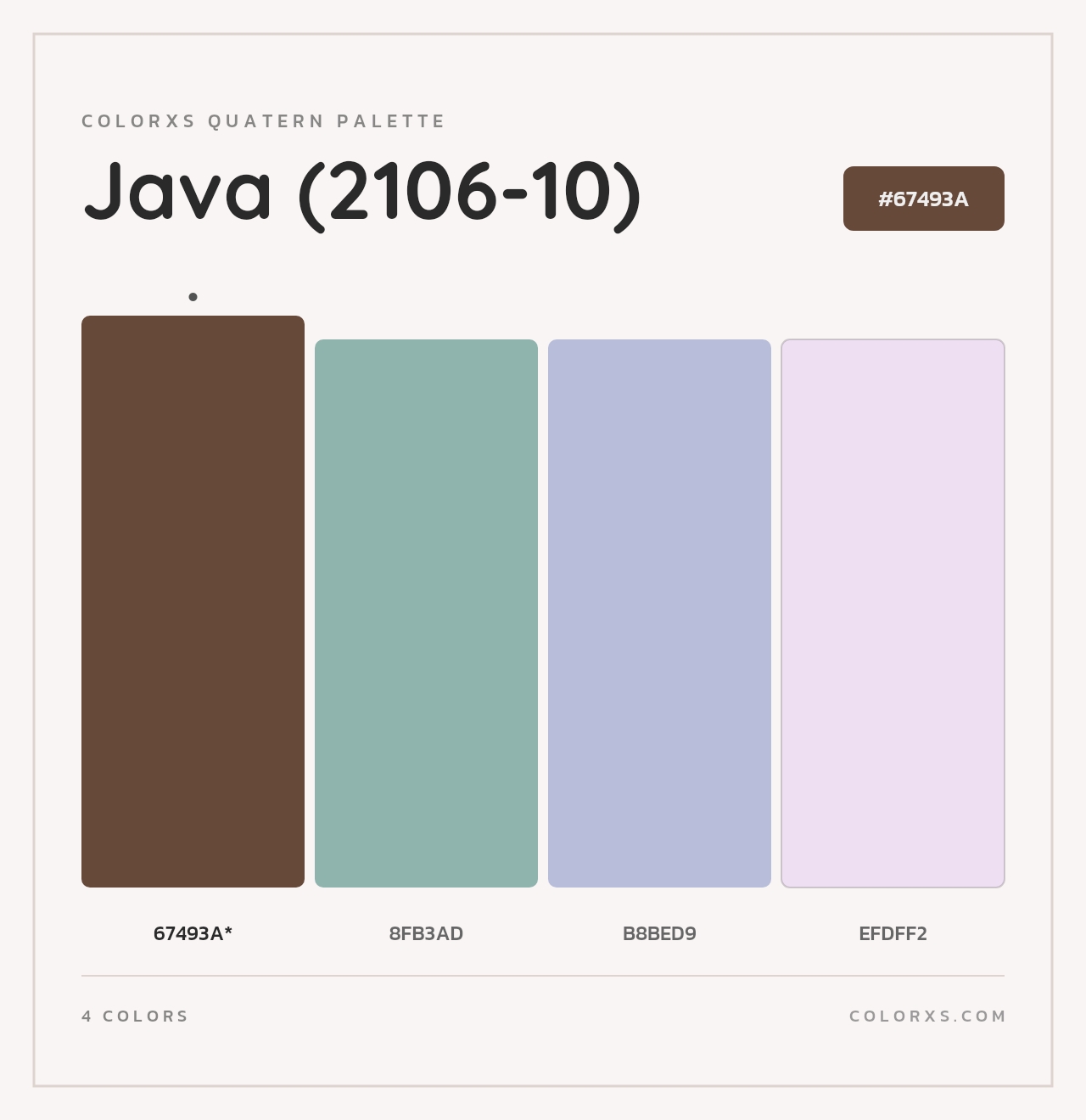 Java (2106-10) - Colorxs Quad Palette