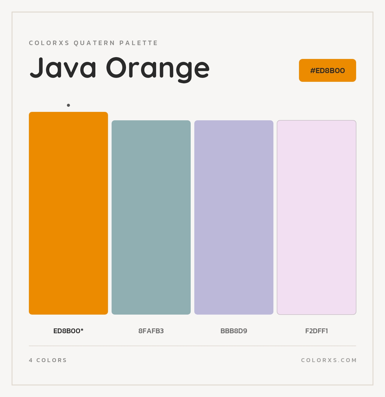 Java Orange - Colorxs Quad Palette
