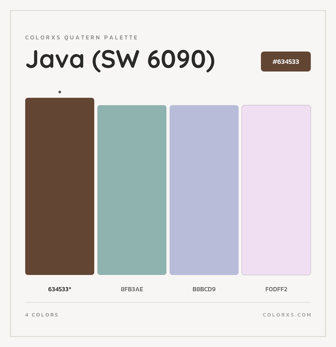 Java (SW 6090) - Colorxs Quad Palette