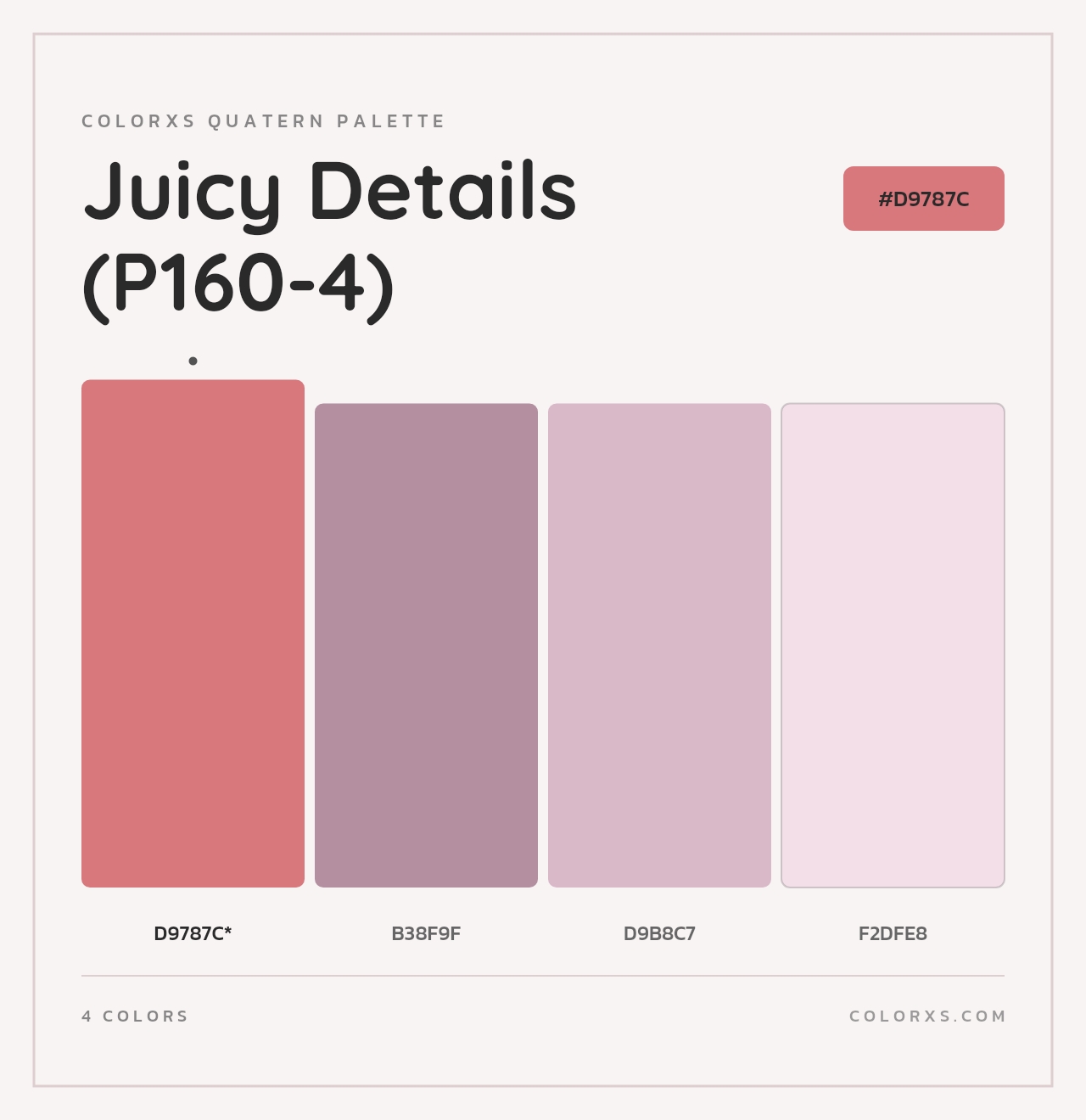 Juicy Details (P160-4) - Colorxs Quad Palette