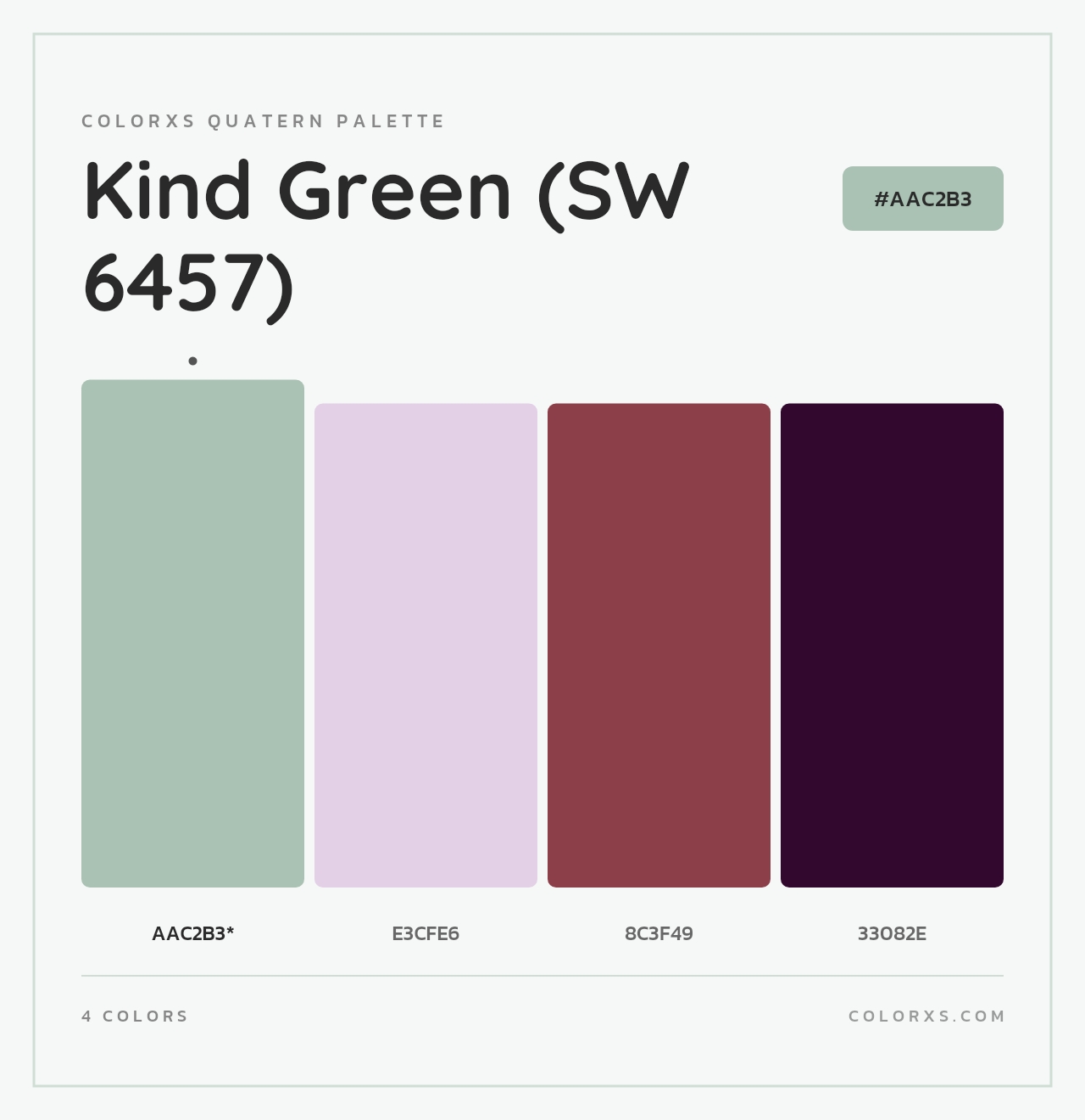 Kind Green (SW 6457) - Colorxs Quad Palette