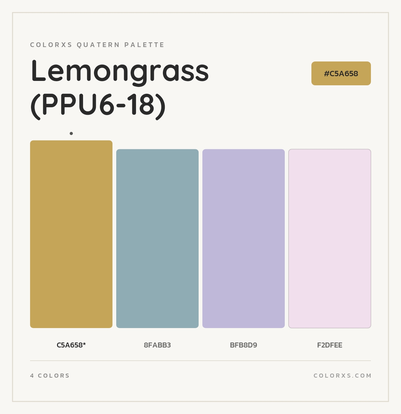 Lemongrass (PPU6-18) - Colorxs Quad Palette