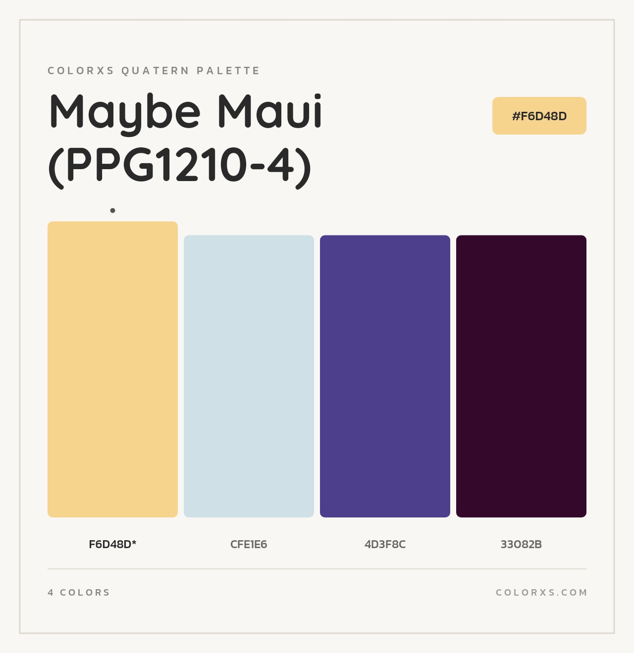 Maybe Maui (PPG1210-4) - Colorxs Quad Palette