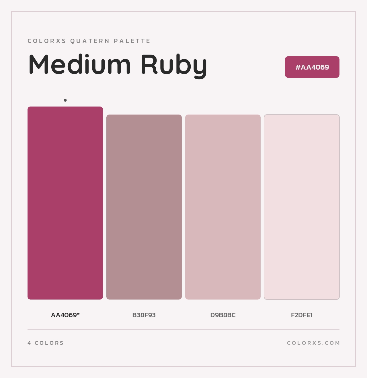 Medium Ruby - Colorxs Quad Palette