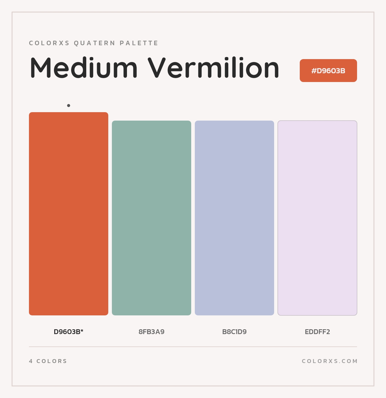 Medium Vermilion - Colorxs Quad Palette