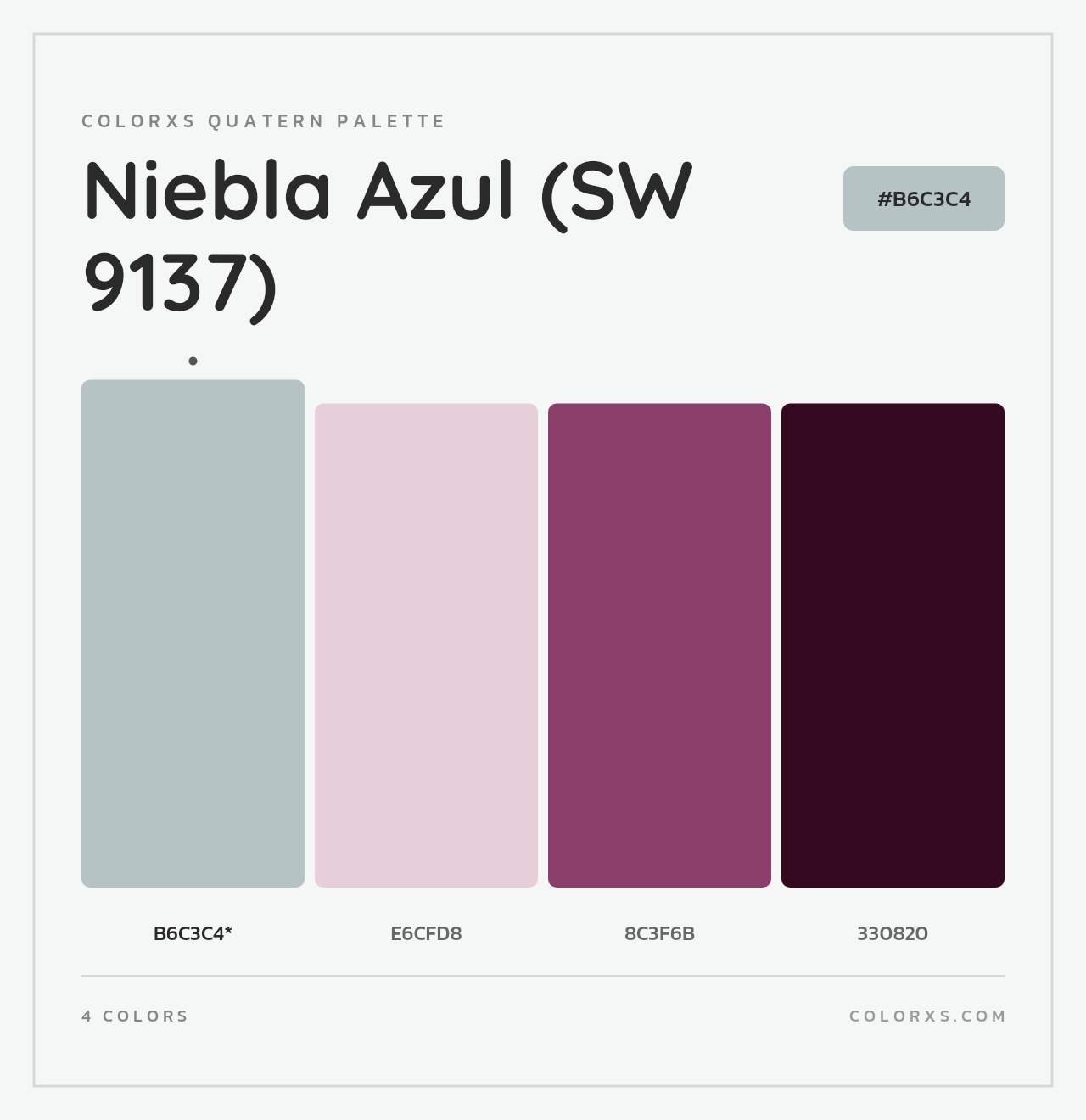 Niebla Azul (SW 9137) - Colorxs Quad Palette