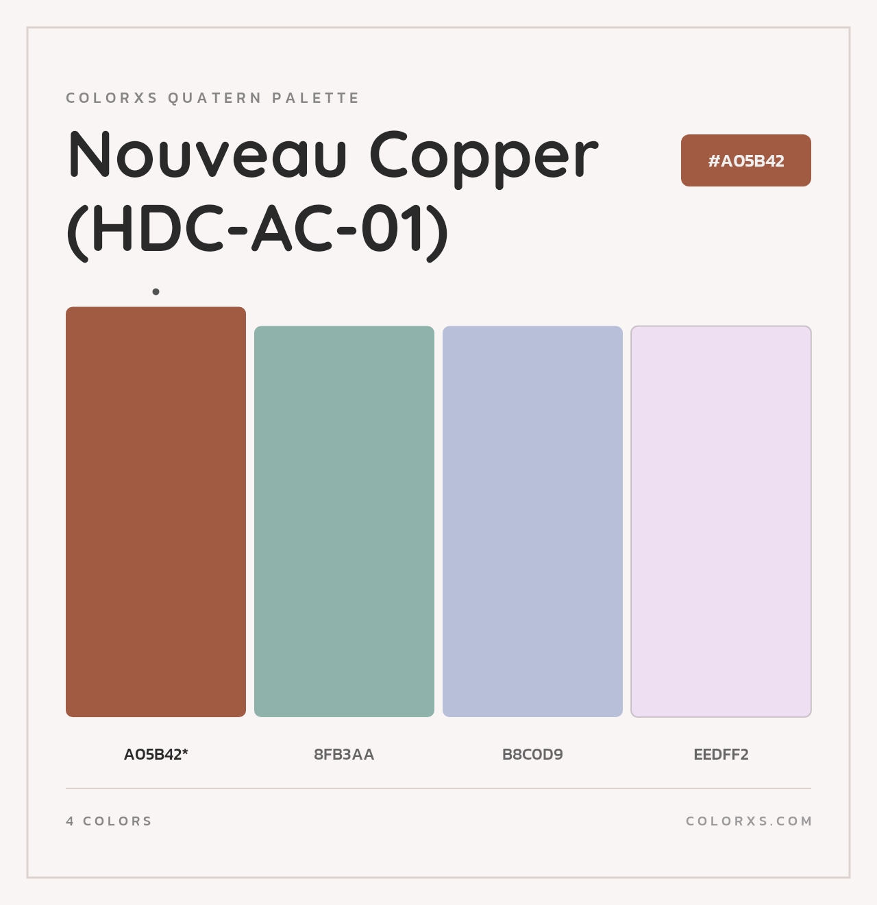 Nouveau Copper (HDC-AC-01) - Colorxs Quad Palette