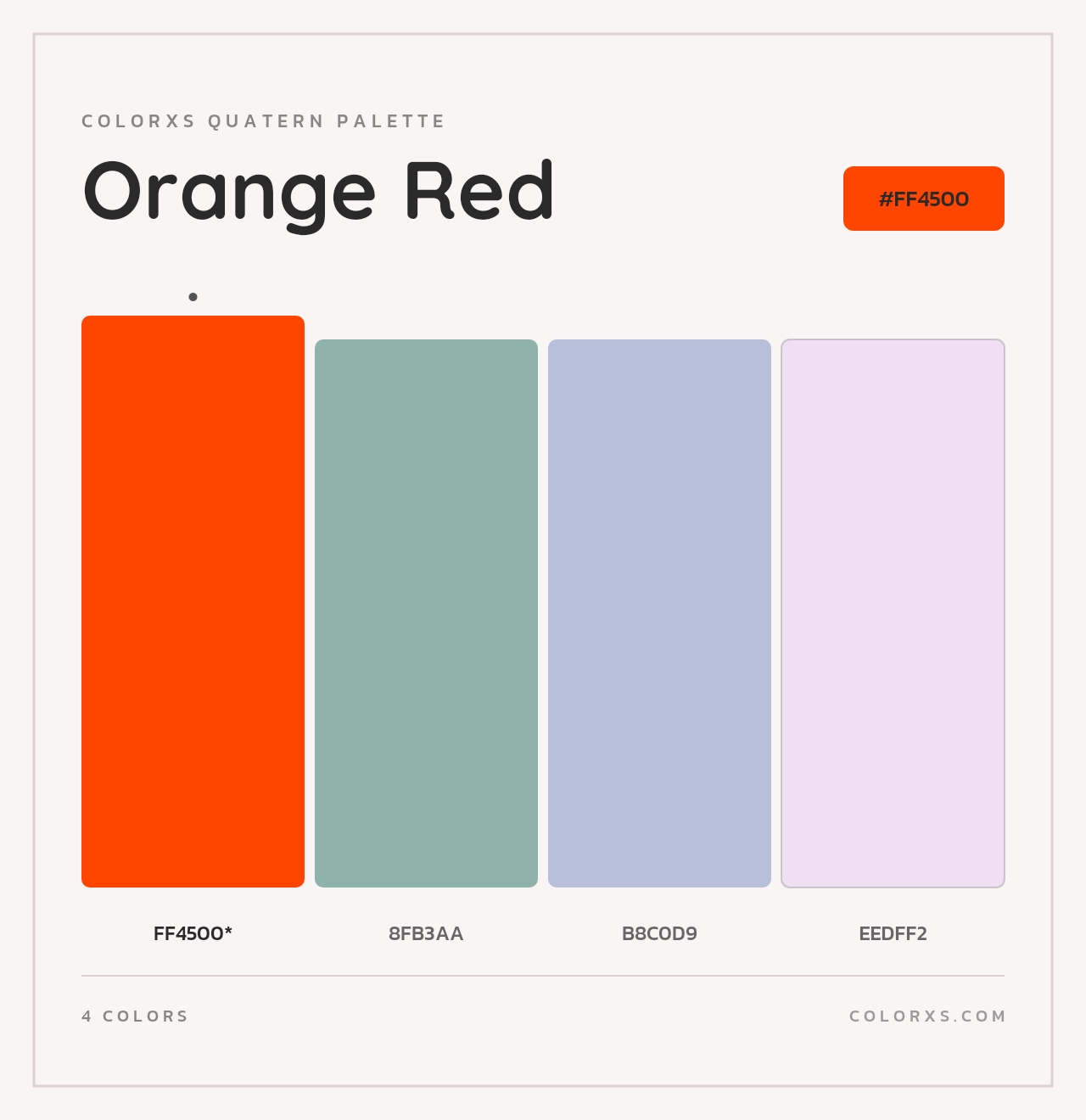 Orange Red - Colorxs Quad Palette