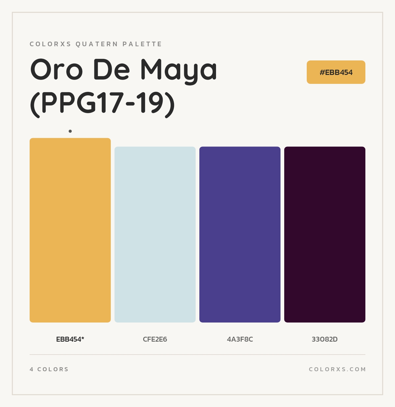 Oro De Maya (PPG17-19) - Colorxs Quad Palette