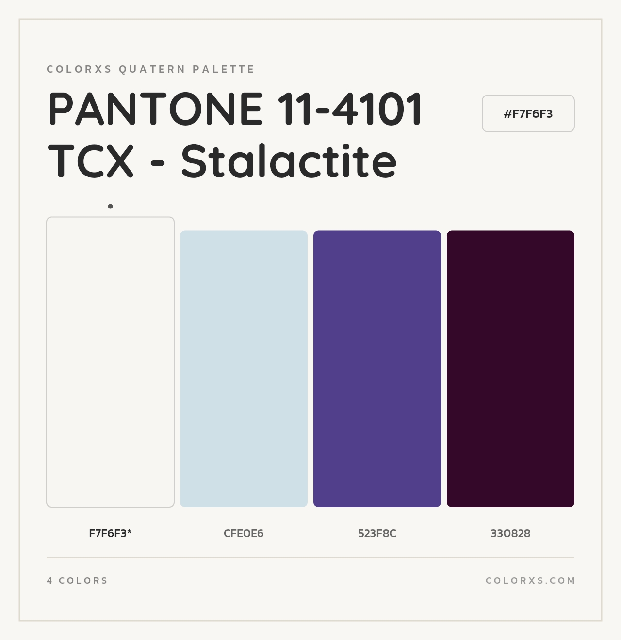 PANTONE 11-4101 TCX - Stalactite - Colorxs Quad Palette