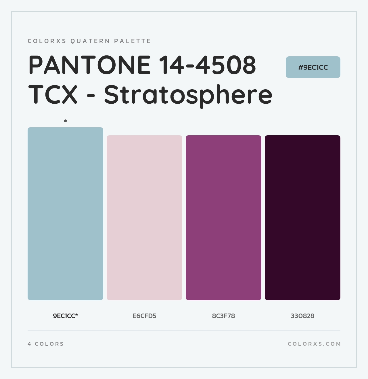 PANTONE 14-4508 TCX - Stratosphere - Colorxs Quad Palette
