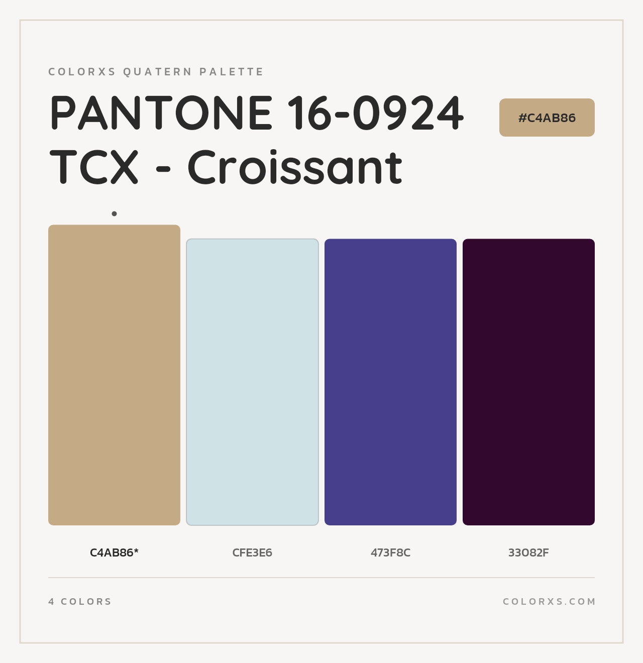 PANTONE 16-0924 TCX - Croissant - Colorxs Quad Palette