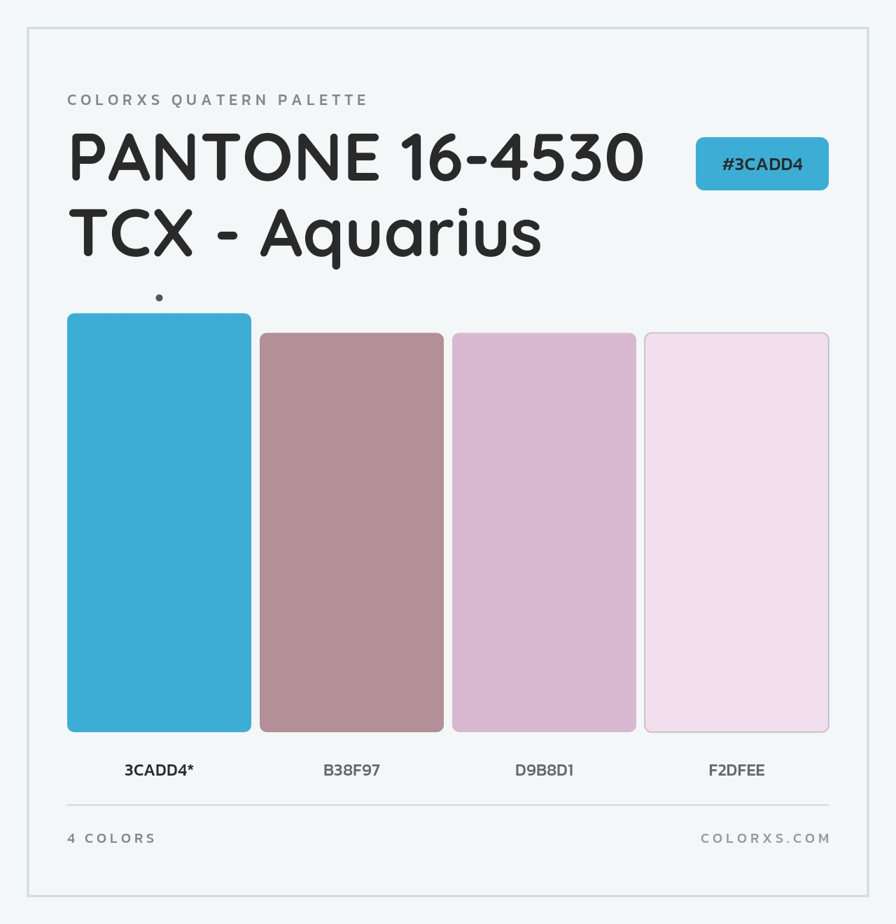 PANTONE 16-4530 TCX - Aquarius - Colorxs Quad Palette