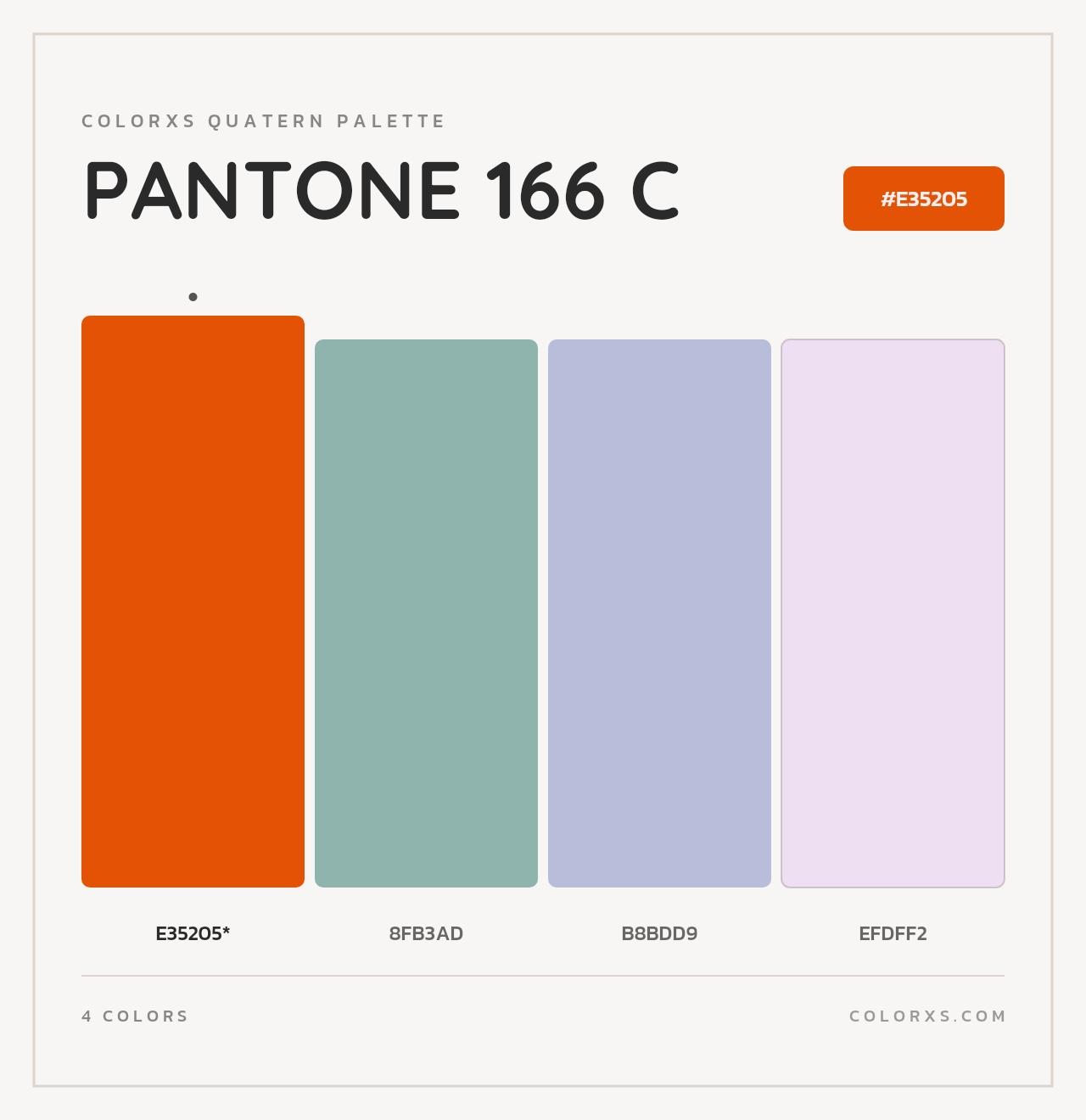 PANTONE 166 C - Colorxs Quad Palette