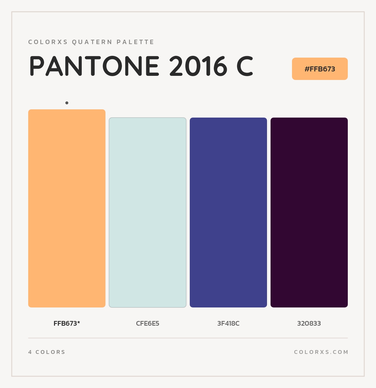 PANTONE 2016 C - Colorxs Quad Palette