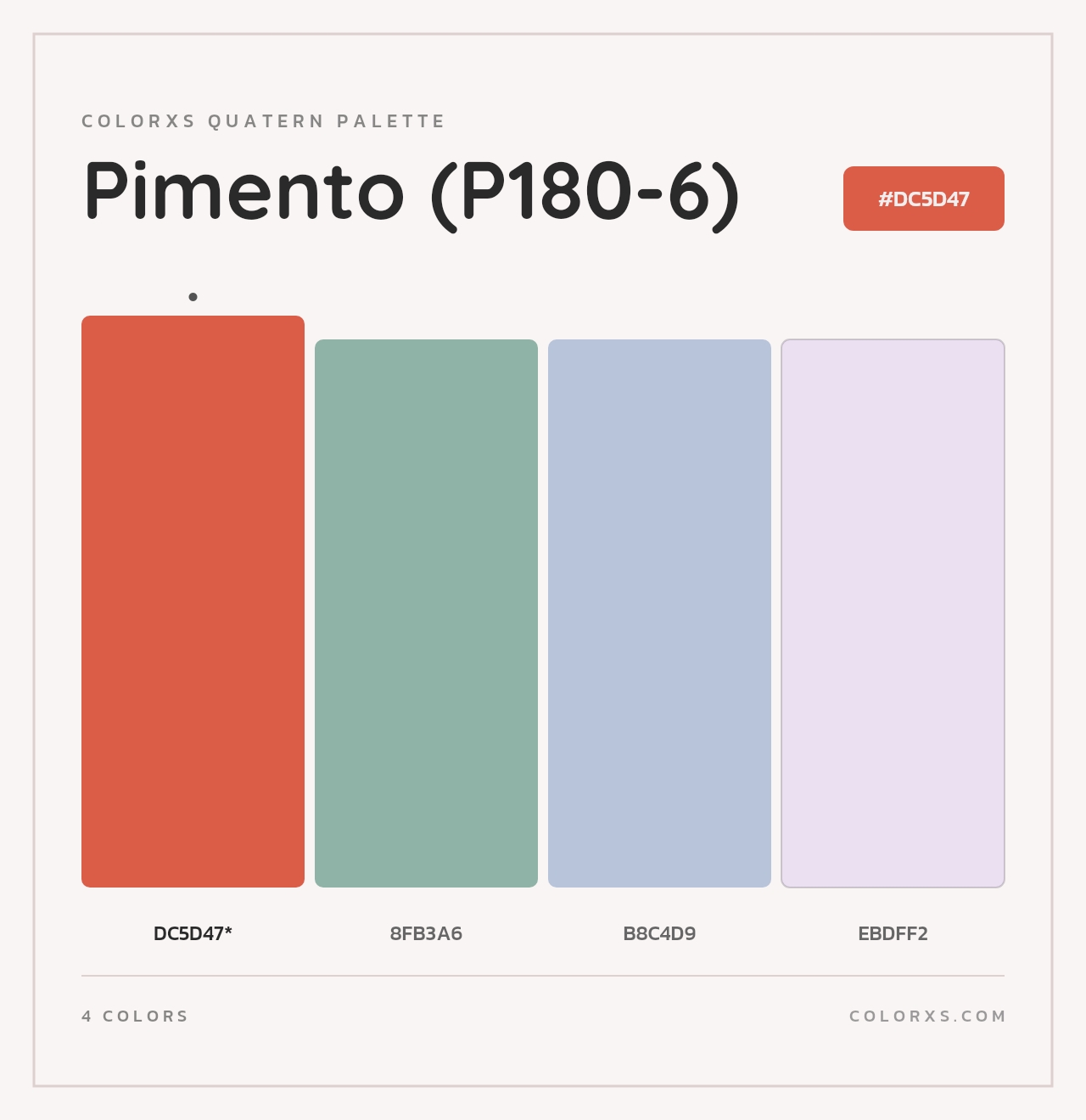 Pimento (P180-6) - Colorxs Quad Palette
