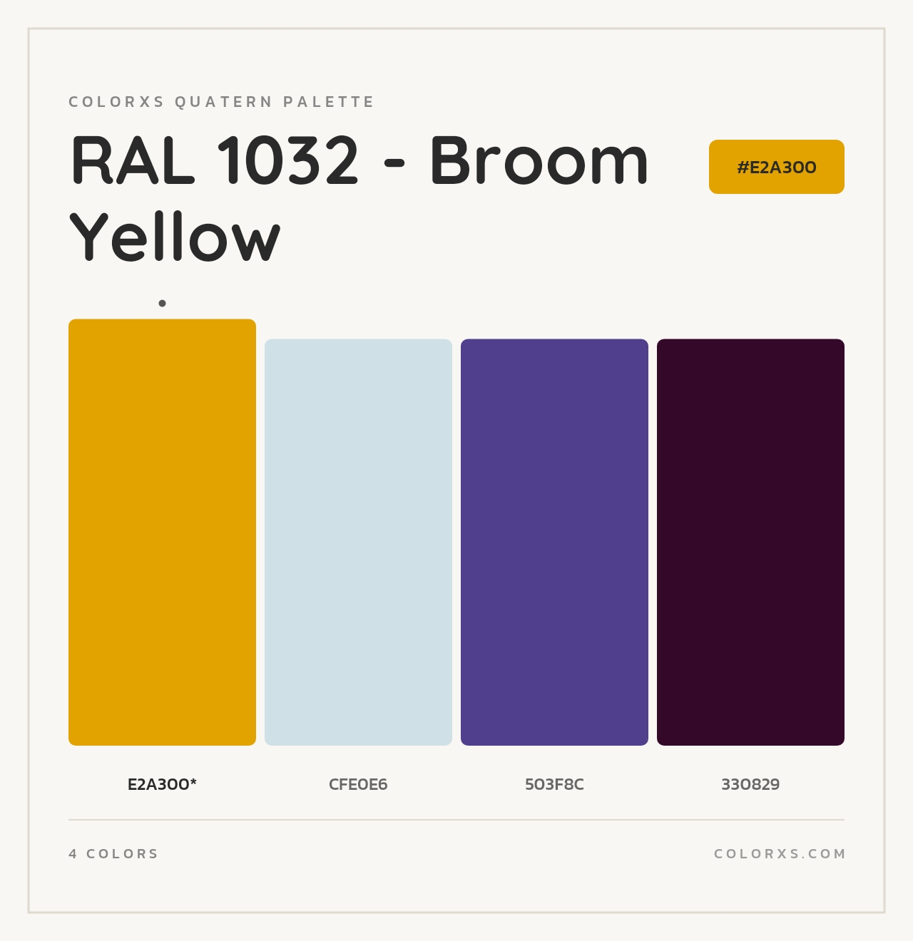 RAL 1032 - Broom Yellow - Colorxs Quad Palette