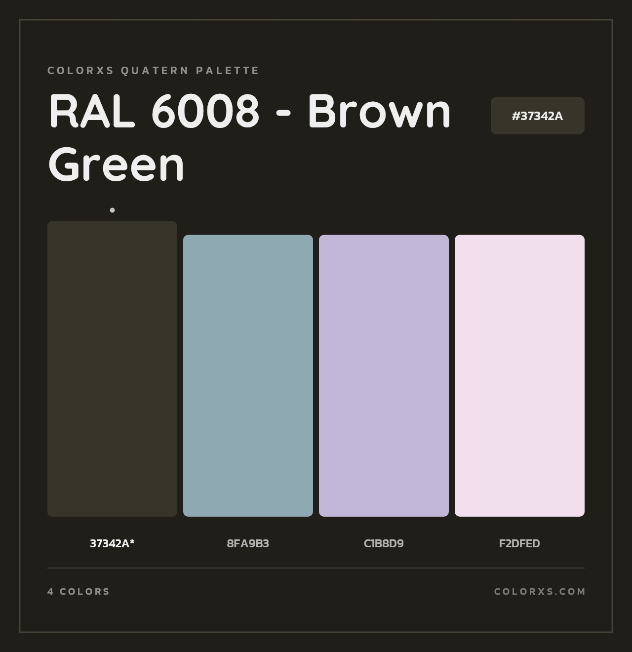 RAL 6008 - Brown Green - Colorxs Quad Palette