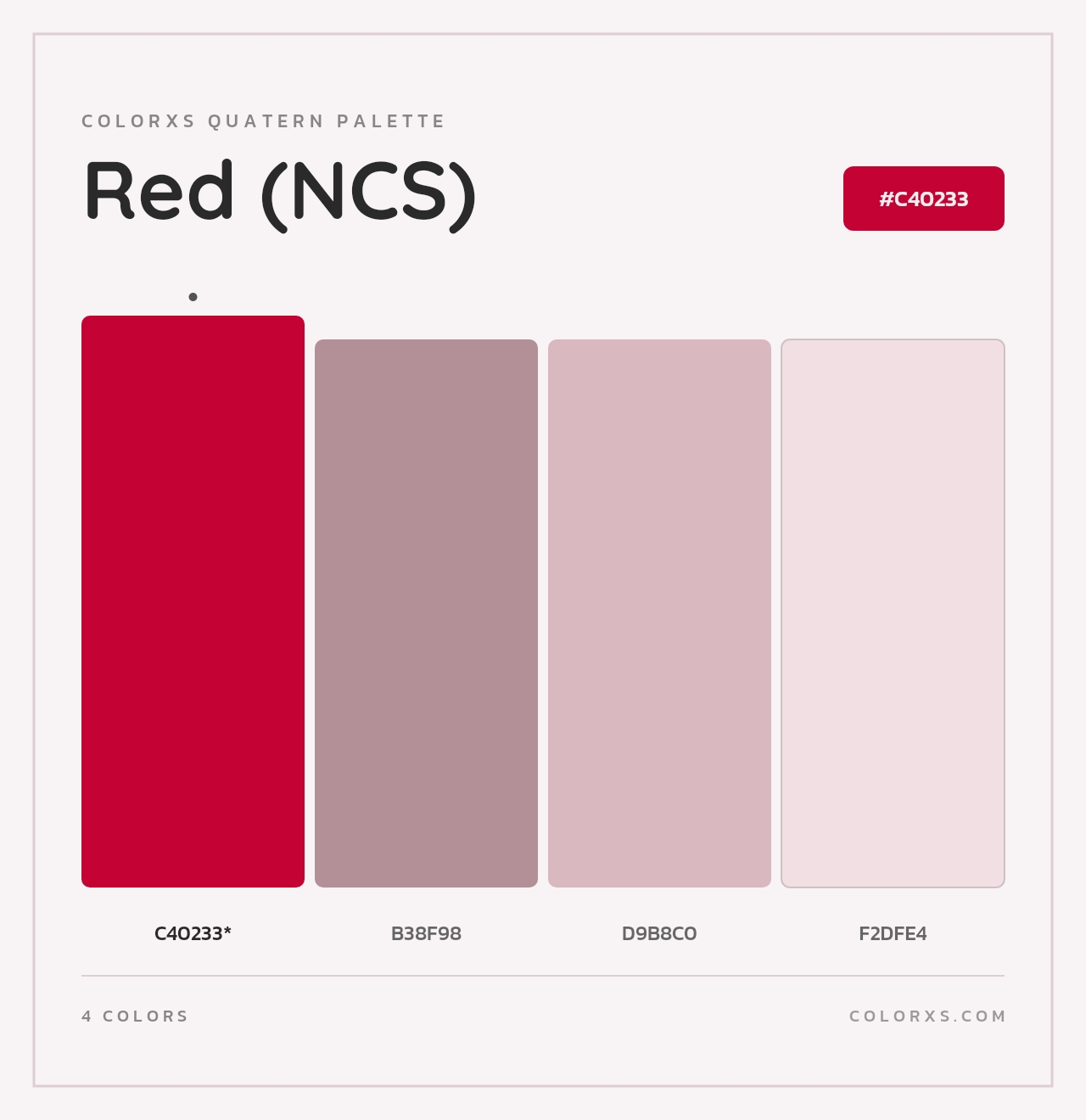 Red (NCS) - Colorxs Quad Palette