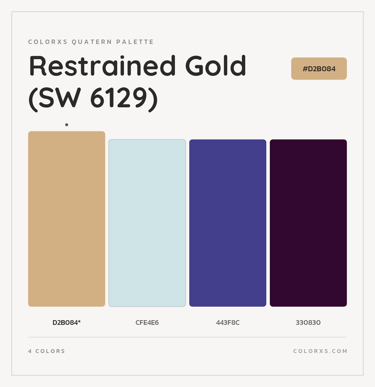 Restrained Gold (SW 6129) - Colorxs Quad Palette