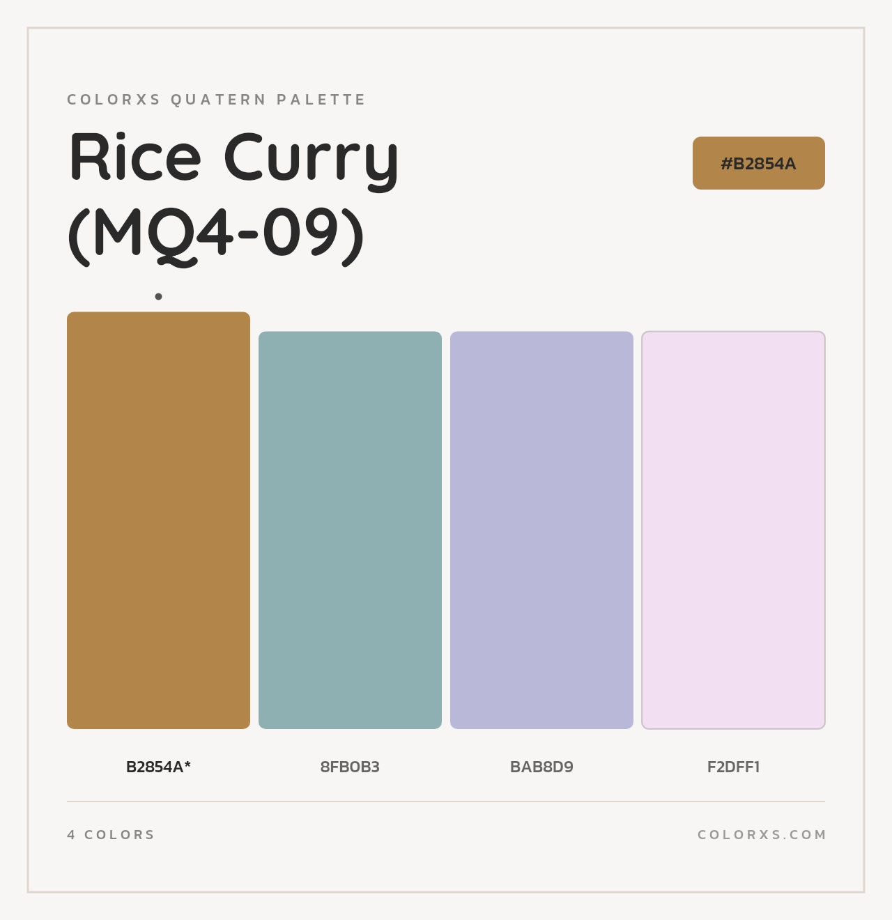 Rice Curry (MQ4-09) - Colorxs Quad Palette
