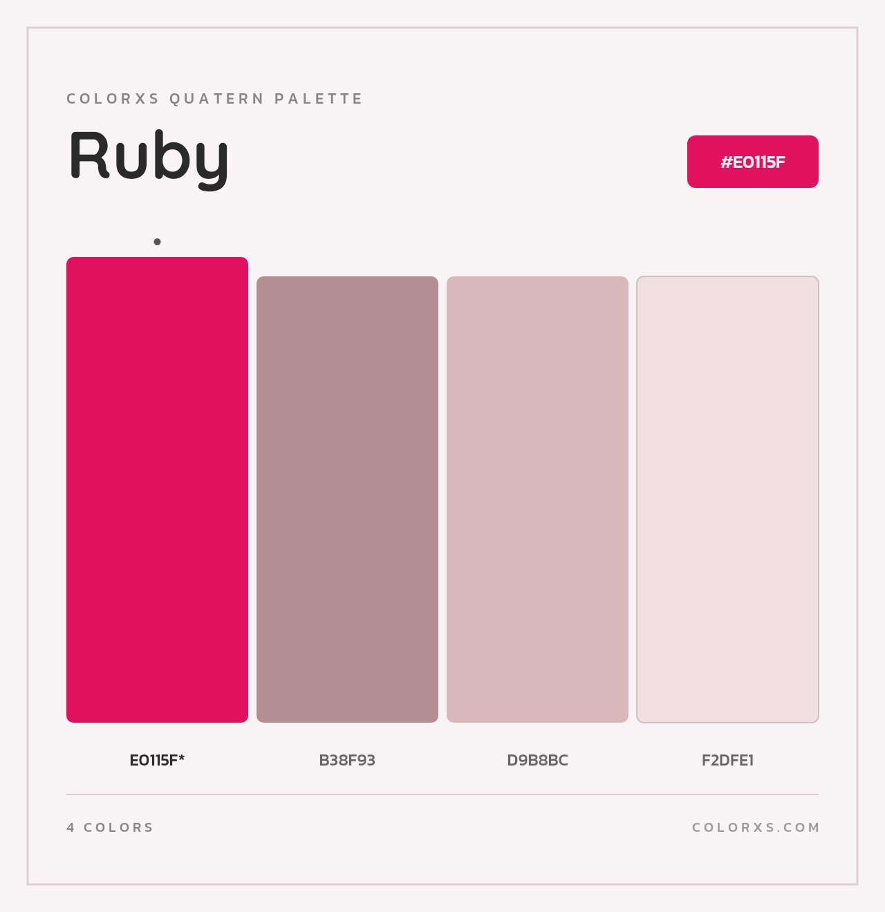 Ruby - Colorxs Quad Palette