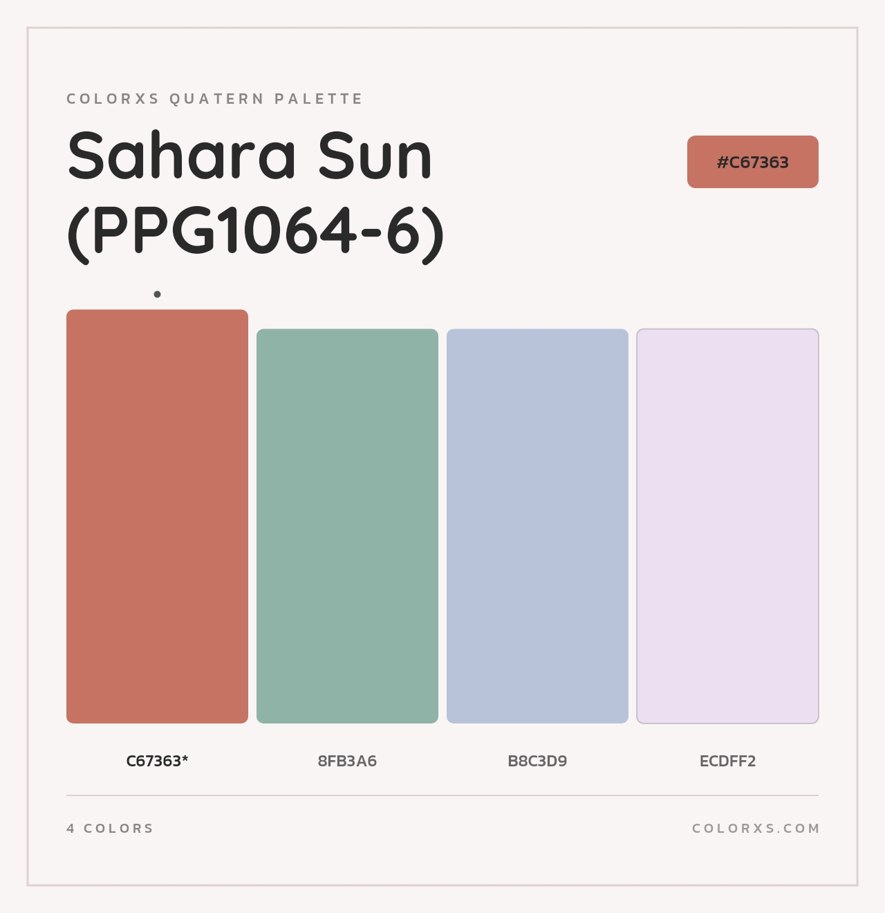 Sahara Sun (PPG1064-6) - Colorxs Quad Palette