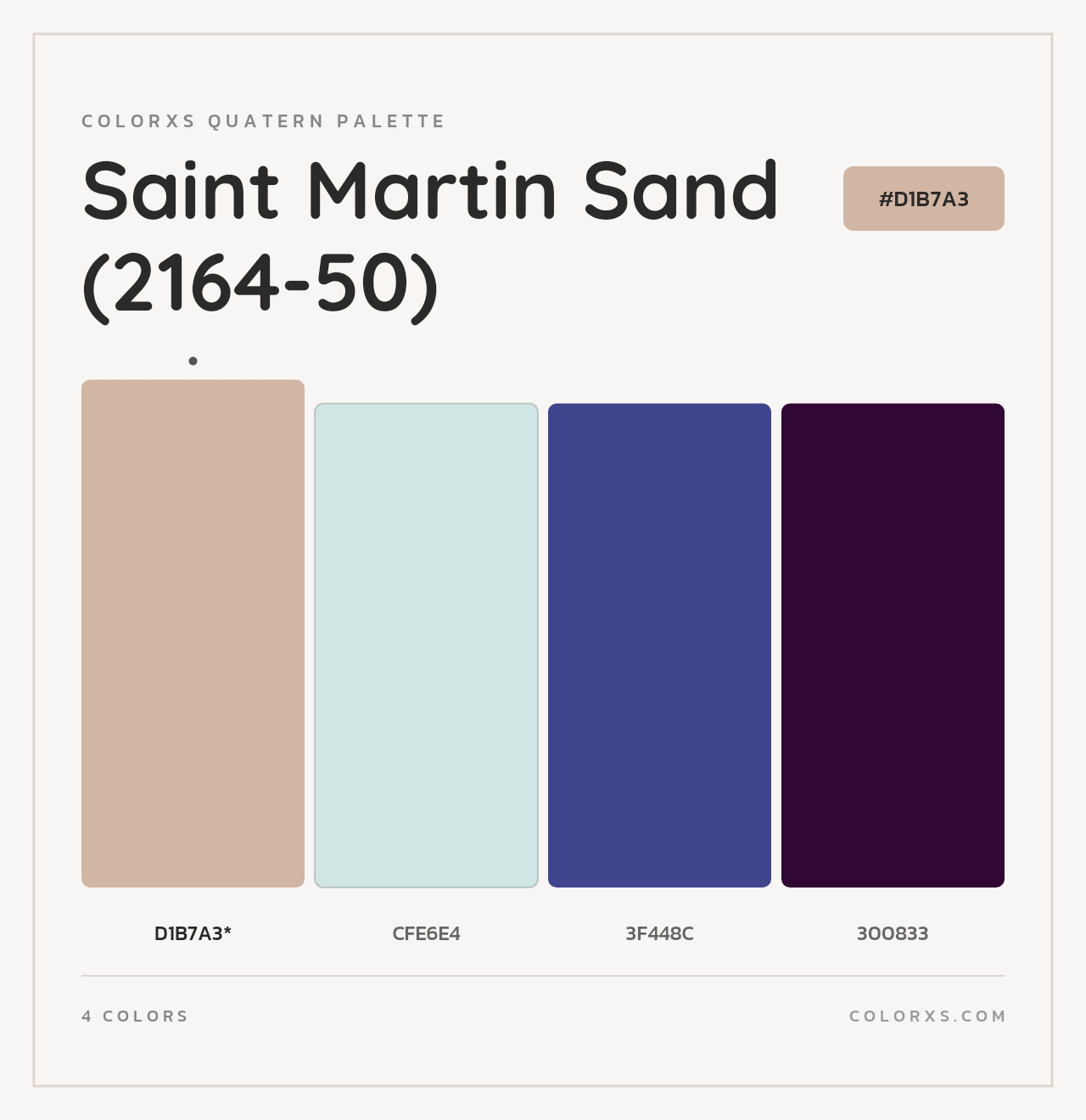 Saint Martin Sand (2164-50) - Colorxs Quad Palette