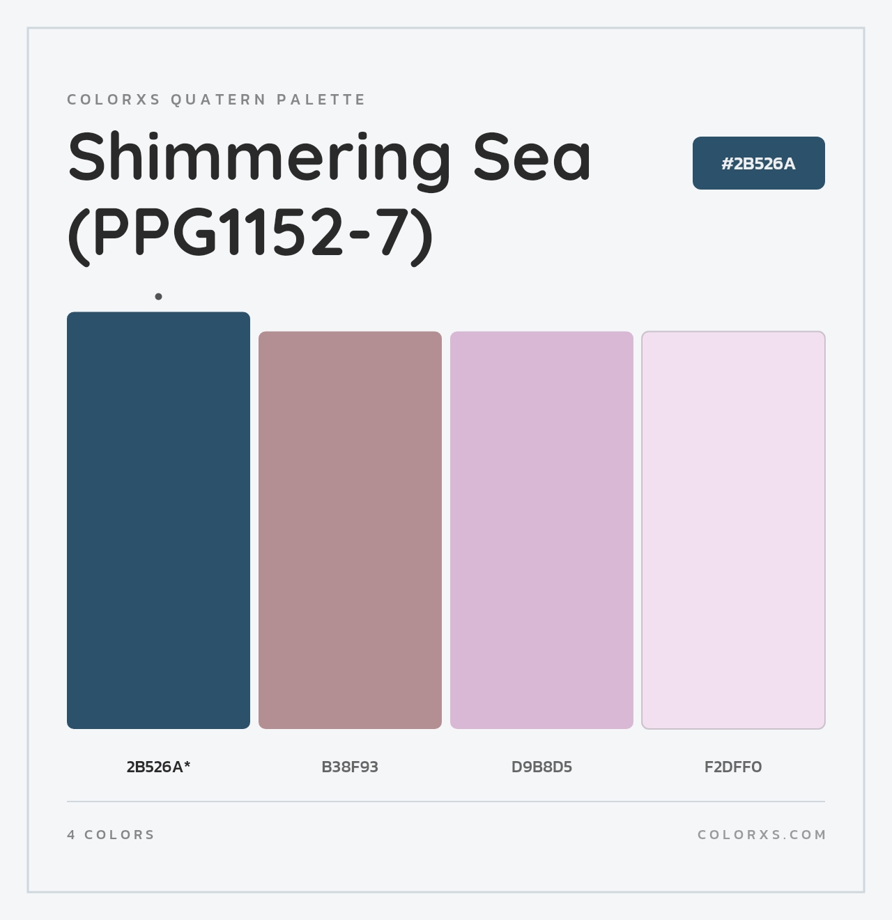 Shimmering Sea (PPG1152-7) - Colorxs Quad Palette