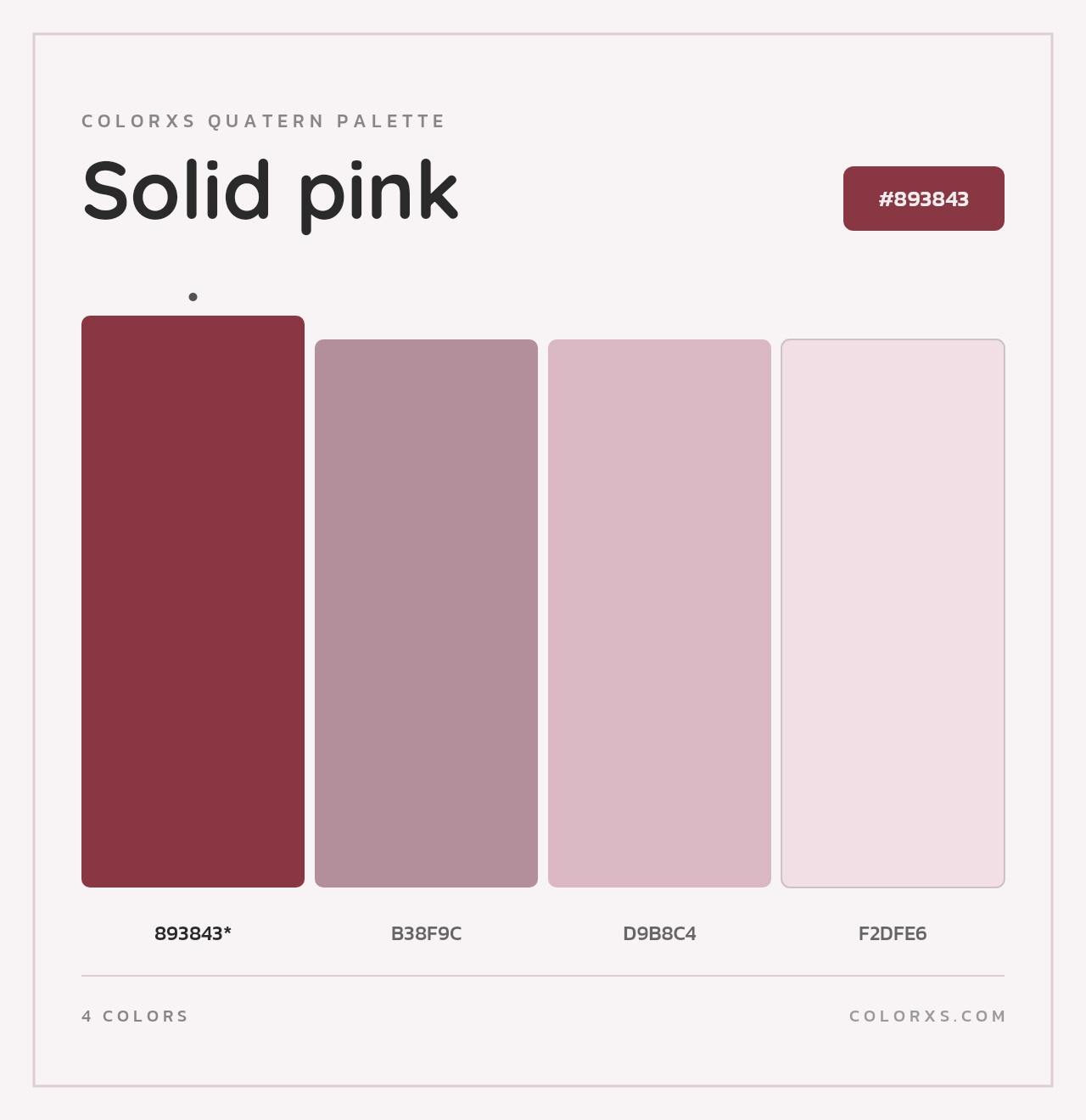 Solid pink - Colorxs Quad Palette
