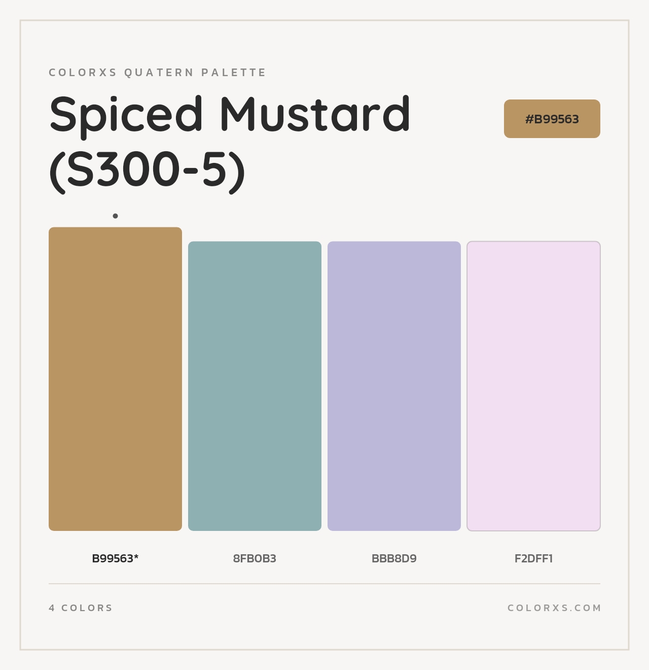 Spiced Mustard (S300-5) - Colorxs Quad Palette
