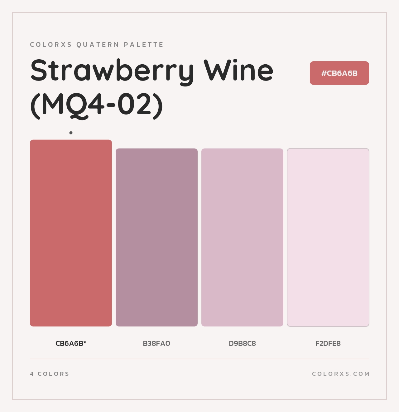 Strawberry Wine (MQ4-02) - Colorxs Quad Palette