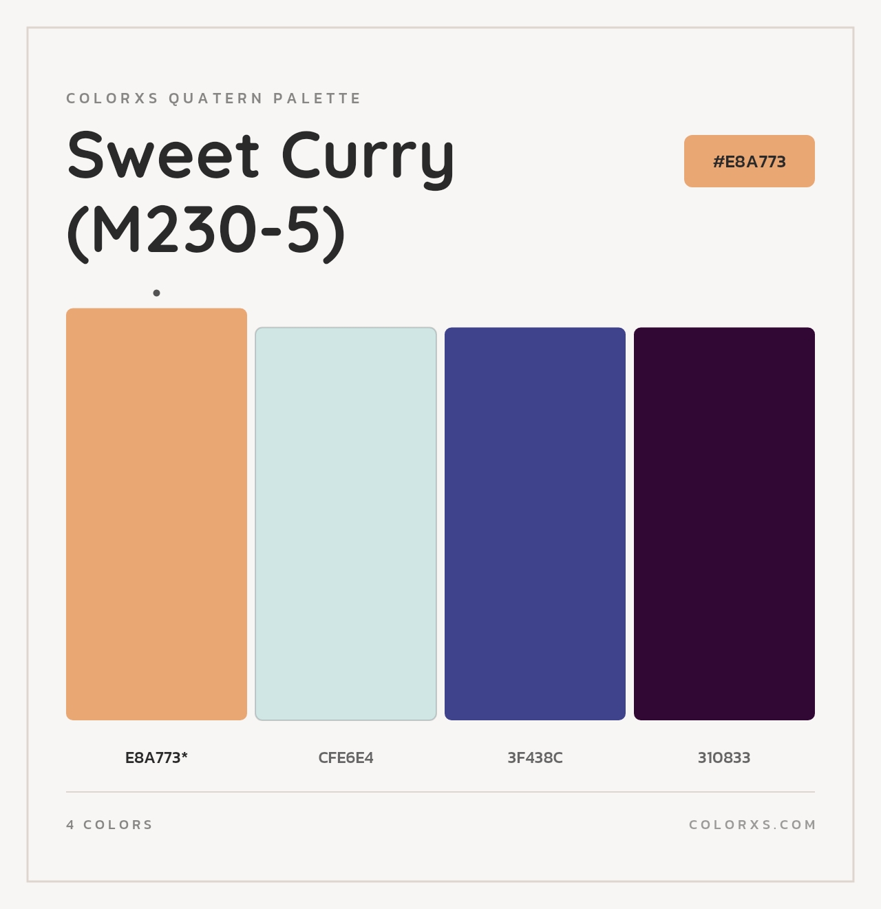 Sweet Curry (M230-5) - Colorxs Quad Palette