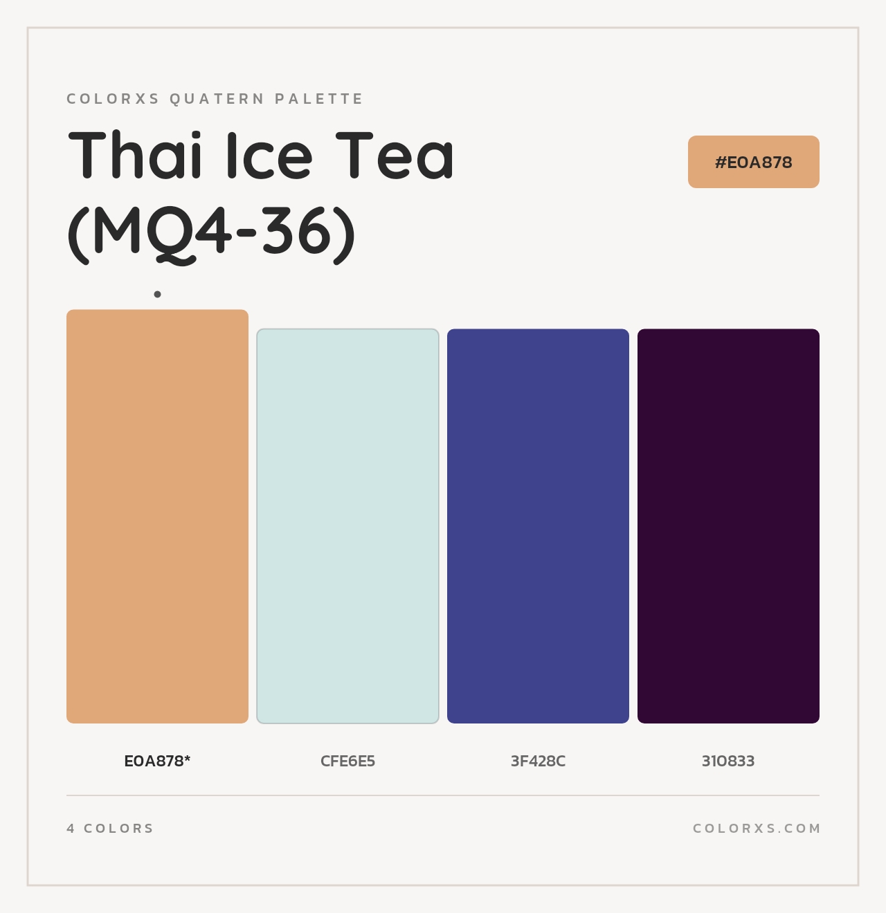 Thai Ice Tea (MQ4-36) - Colorxs Quad Palette