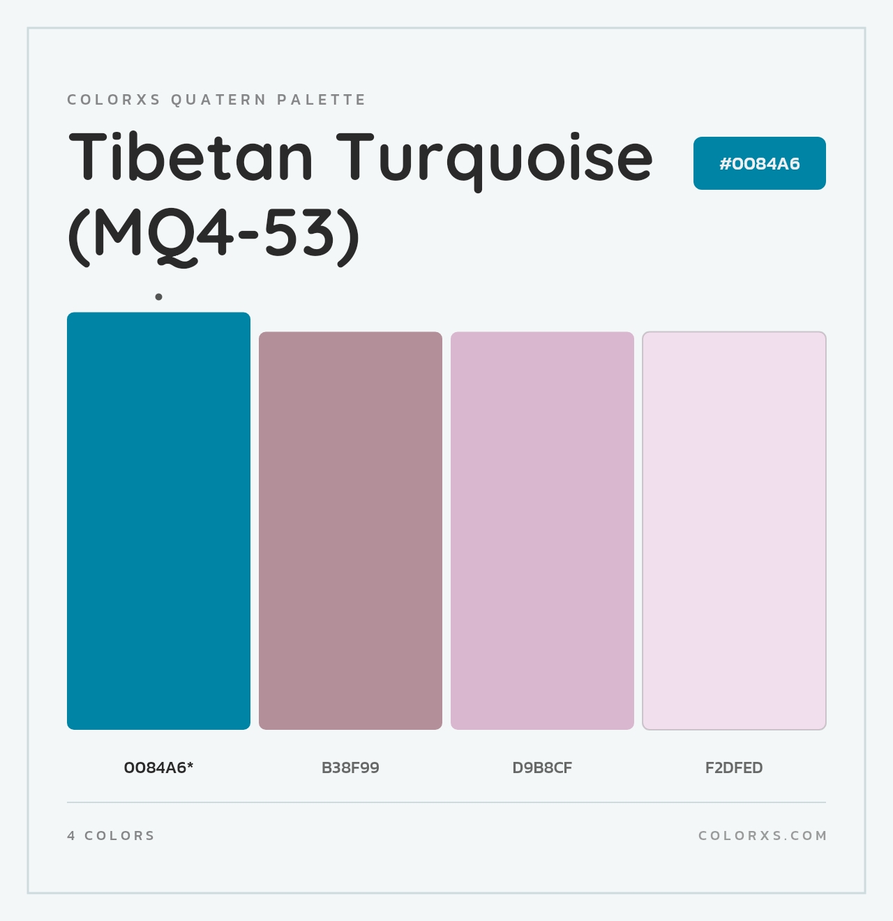 Tibetan Turquoise (MQ4-53) - Colorxs Quad Palette