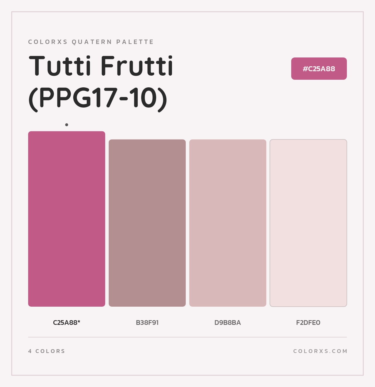 Tutti Frutti (PPG17-10) - Colorxs Quad Palette
