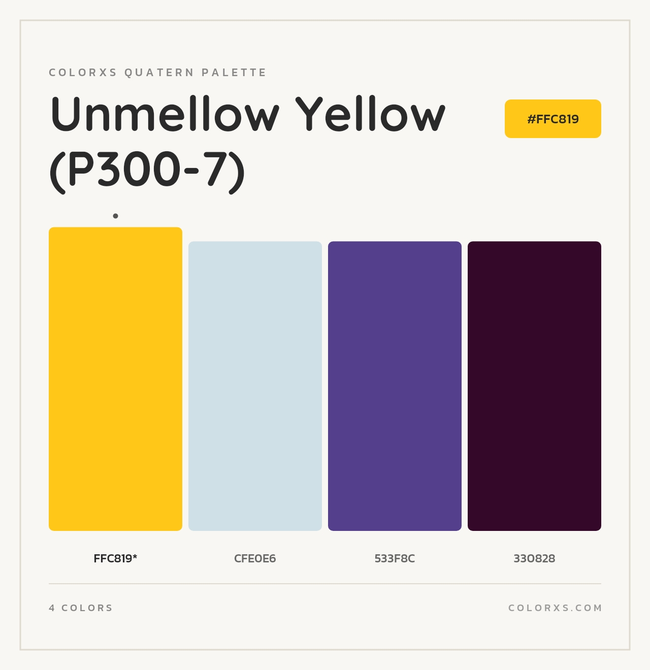 Unmellow Yellow (P300-7) - Colorxs Quad Palette