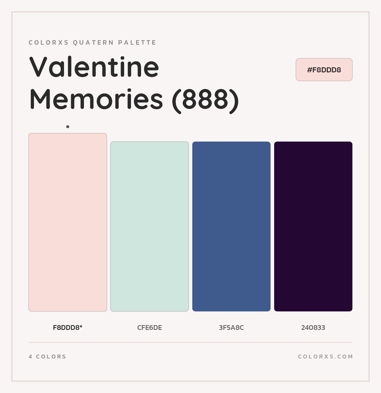 Valentine Memories (888) - Colorxs Quad Palette