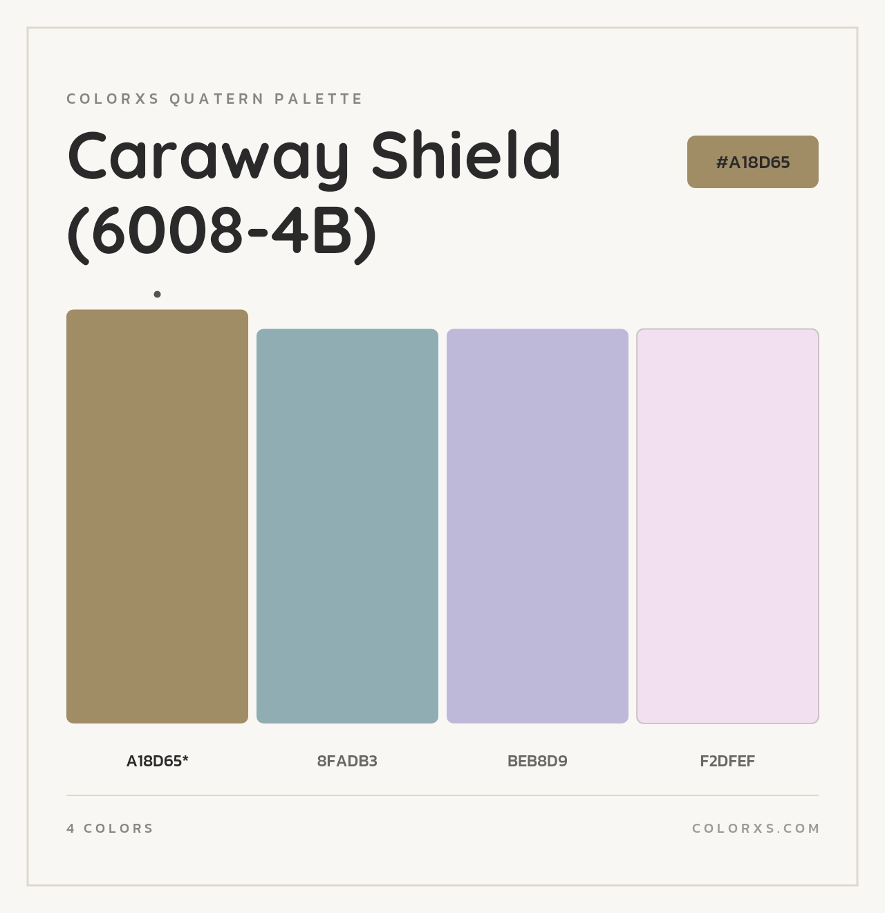 Caraway Shield (6008-4B) - Colorxs Quad Palette