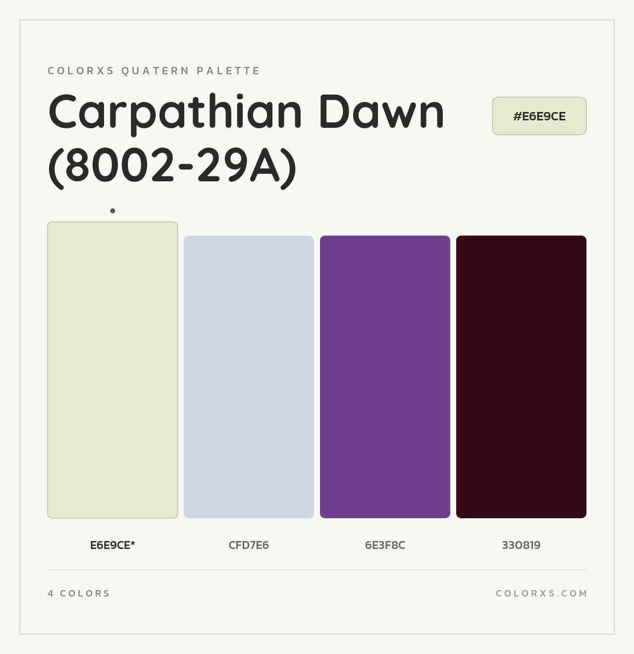 Carpathian Dawn (8002-29A) - Colorxs Quad Palette