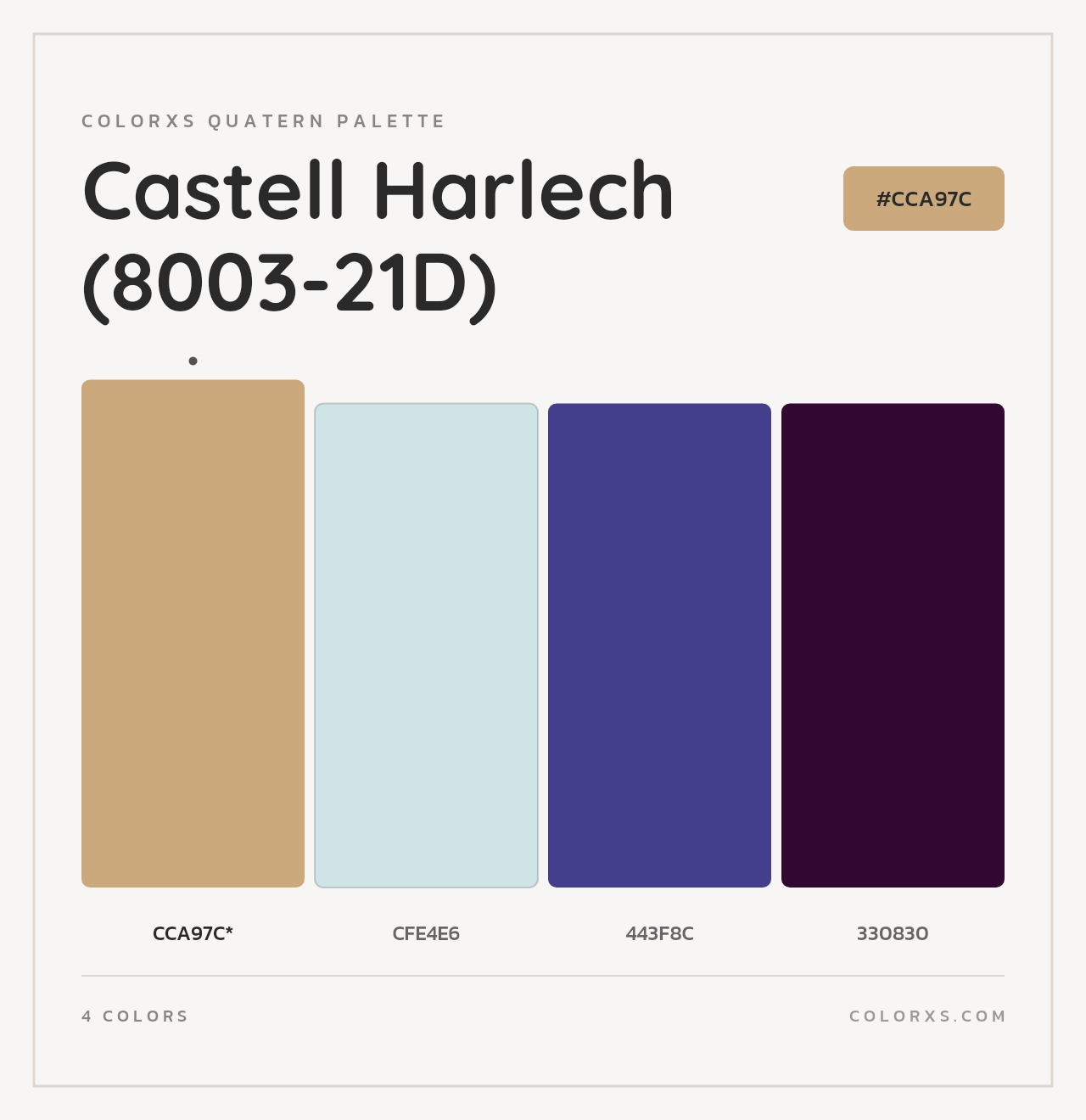 Castell Harlech (8003-21D) - Colorxs Quad Palette