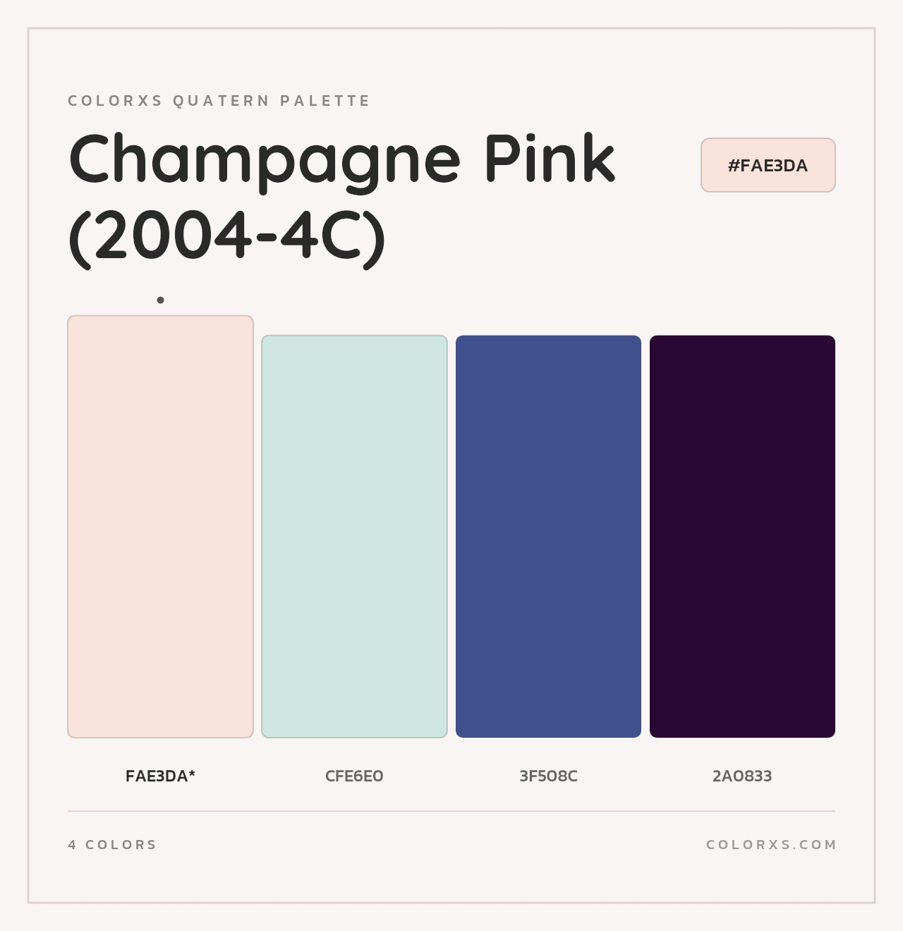 Champagne Pink (2004-4C) - Colorxs Quad Palette