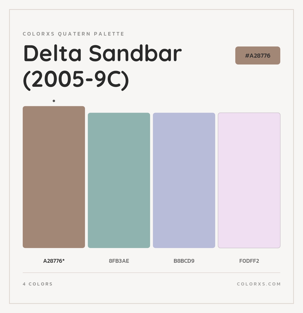 Delta Sandbar (2005-9C) - Colorxs Quad Palette