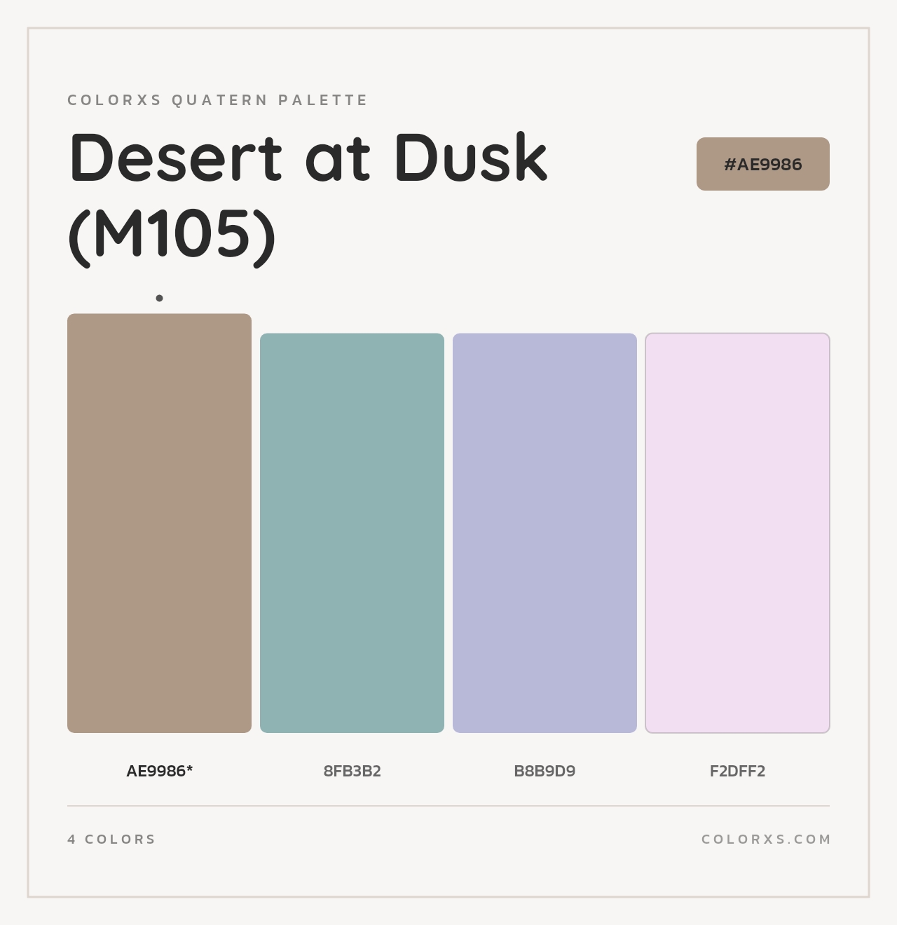 Desert at Dusk (M105) - Colorxs Quad Palette