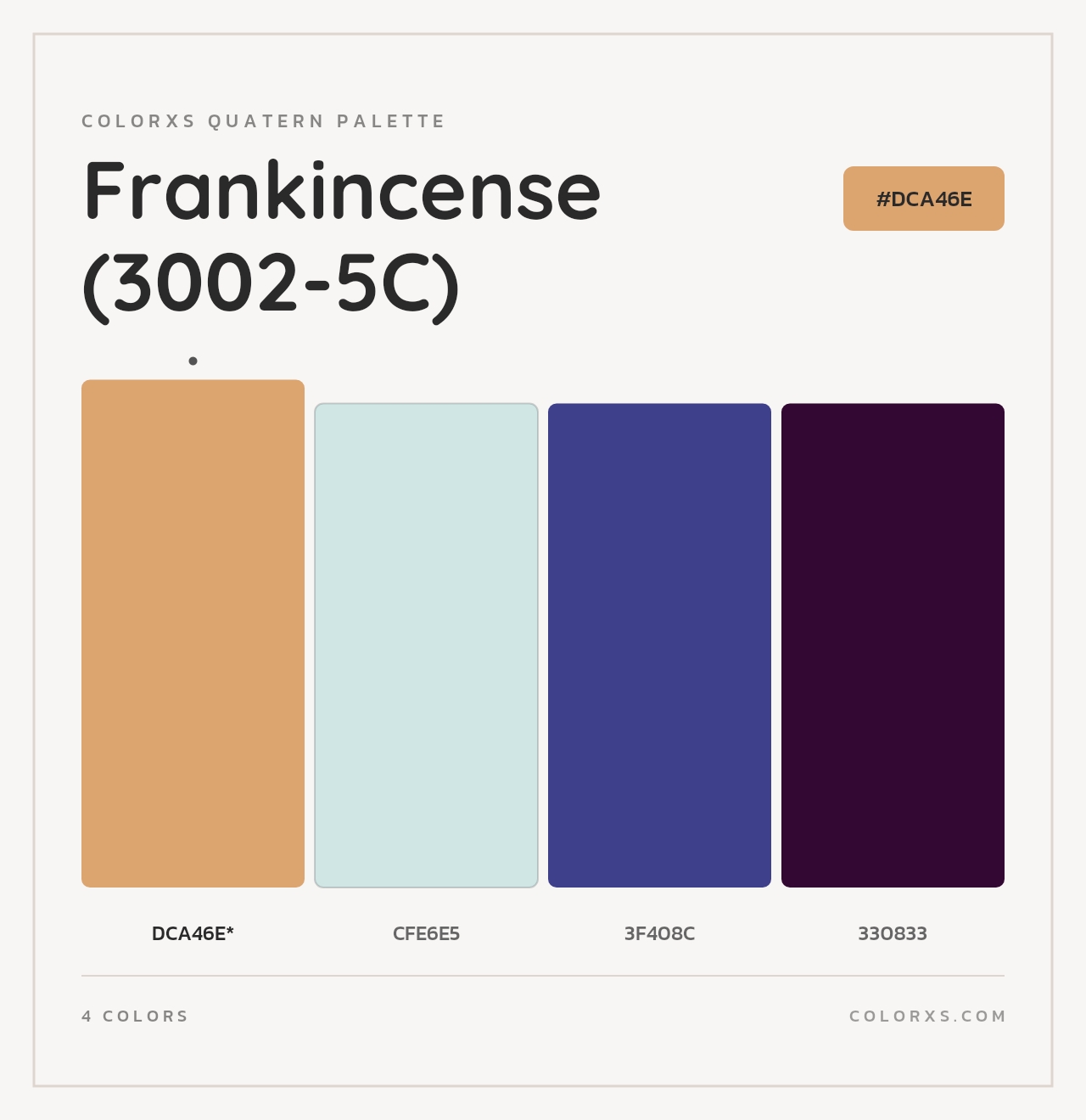 Frankincense (3002-5C) - Colorxs Quad Palette